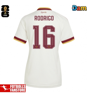 Spanien Rodri Hernandez #16 Bortatröja Dam VM 2026 Kortärmad